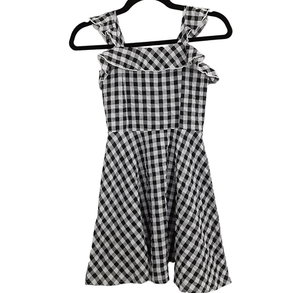 Pastourelle by Pippa & Julie Gingham Ruffle Sun Dress Girls 10 Summer Picnic